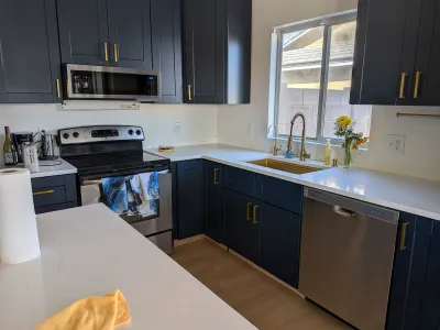 Finished kitchen cabinet installation and remodel support work in Gilbert