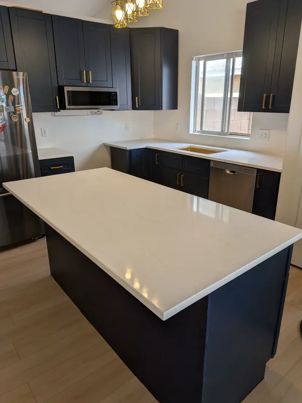 Kitchen after existing cabinets and countertops were removed in Gilbert